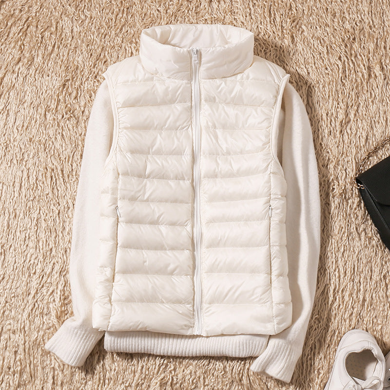 Women's Lightweight Puffer Vest Sleeveless Down Jacket Winter Warm Zip-Up - Lolly 