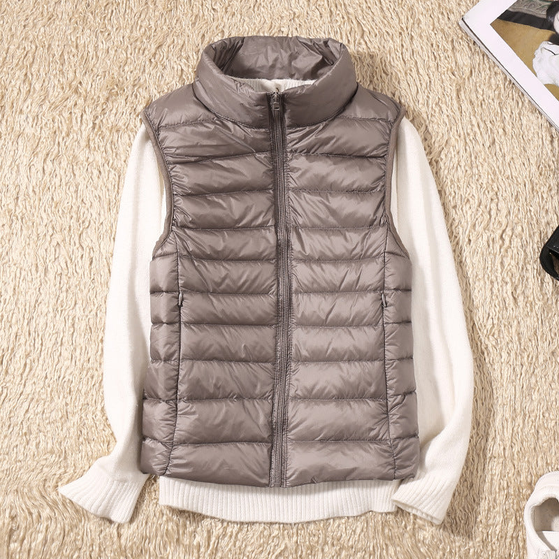 Women's Lightweight Puffer Vest Sleeveless Down Jacket Winter Warm Zip-Up - Lolly 