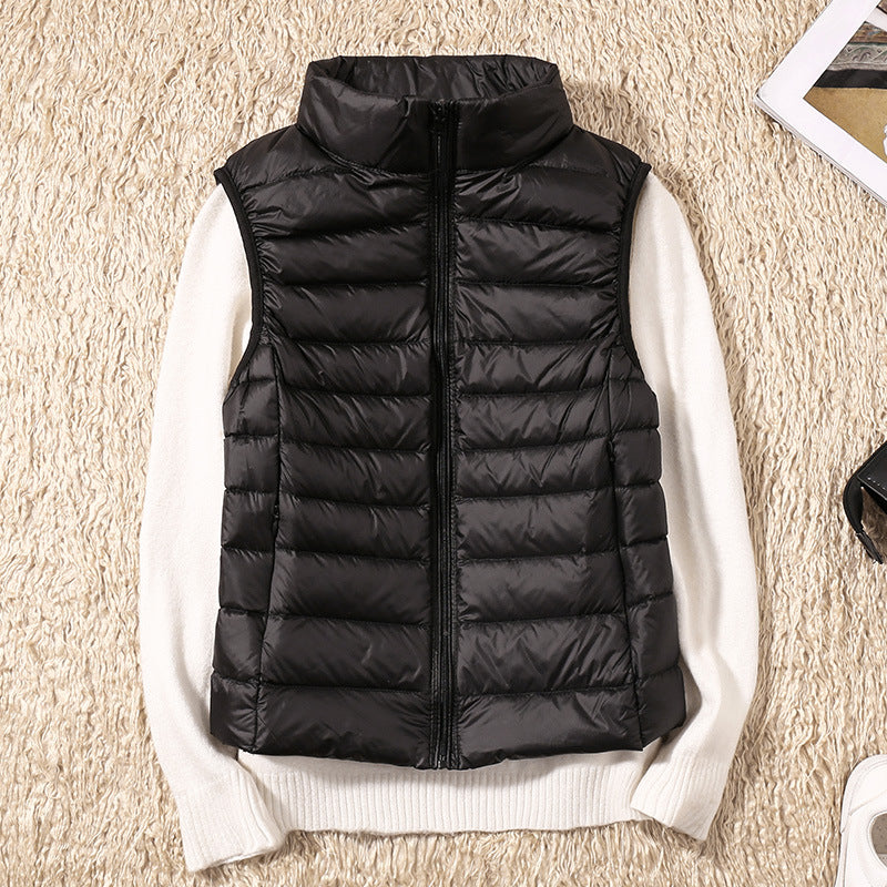 Women's Lightweight Puffer Vest Sleeveless Down Jacket Winter Warm Zip-Up - Lolly 