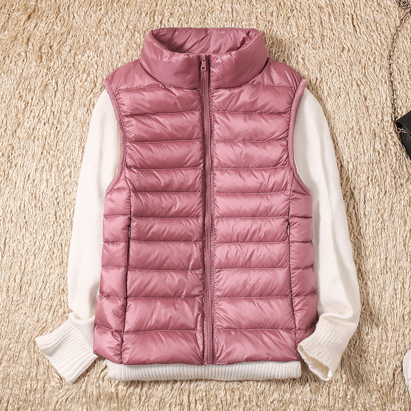 Women's Lightweight Puffer Vest Sleeveless Down Jacket Winter Warm Zip-Up - Lolly 