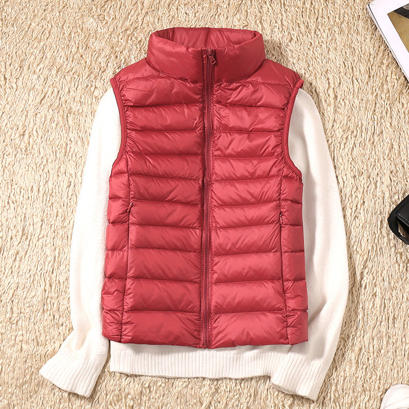 Women's Lightweight Puffer Vest Sleeveless Down Jacket Winter Warm Zip-Up - Lolly 