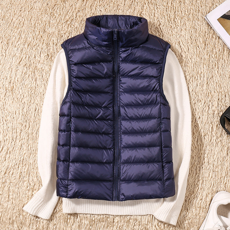 Women's Lightweight Puffer Vest Sleeveless Down Jacket Winter Warm Zip-Up - Lolly 