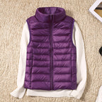 Women's Lightweight Puffer Vest Sleeveless Down Jacket Winter Warm Zip-Up - Lolly 
