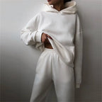 Women's Lounge Sets – Oversized Cropped Hoodie & Wide-Leg Sweatpants - Lolly 