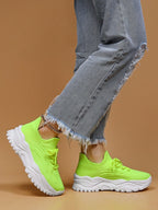 Women's Minimalist Thick Sole Orthopedic Shoes Lace-Up Platform Round Toe Casual Sport – White - Lolly 