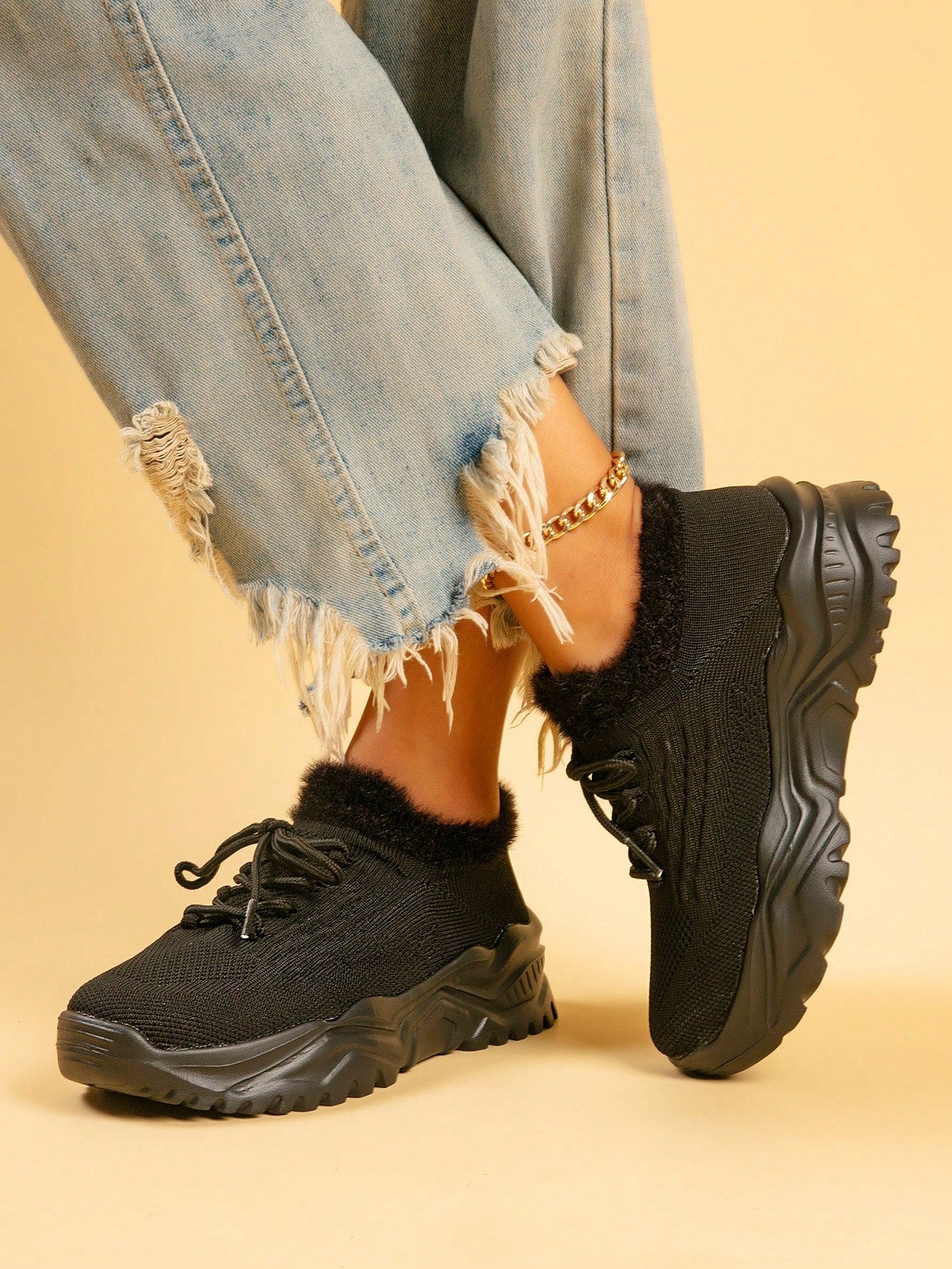 Women's Minimalist Thick Sole Orthopedic Shoes Lace-Up Platform Round Toe Casual Sport – White - Lolly 