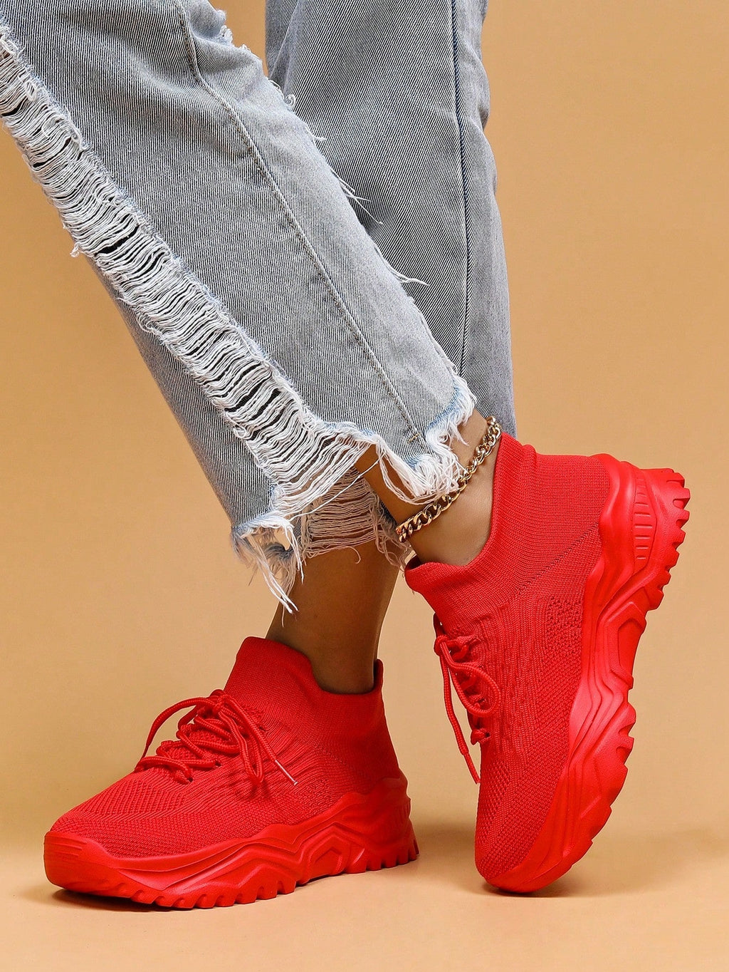 Women's Minimalist Thick Sole Orthopedic Shoes Lace-Up Platform Round Toe Casual Sport – White - Lolly 