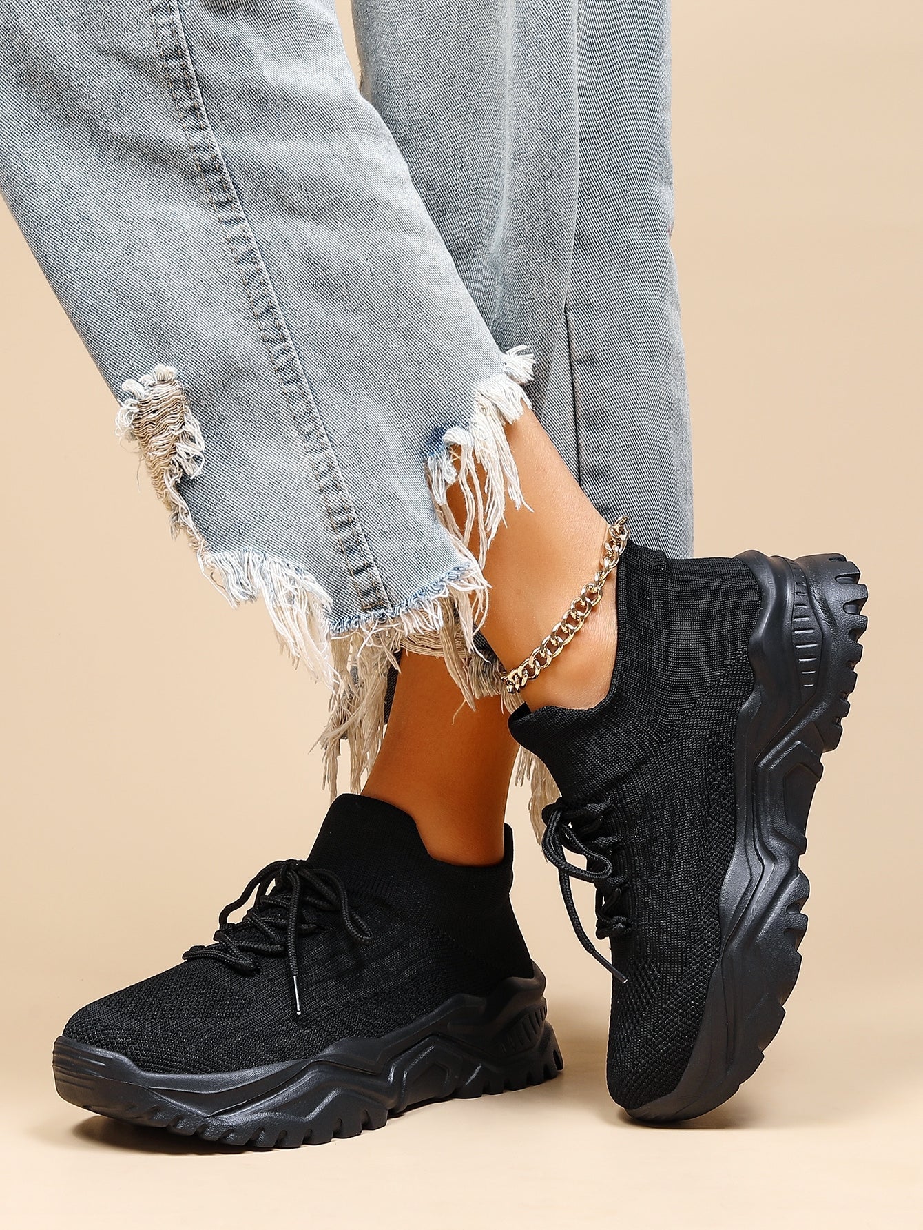 Women's Minimalist Thick Sole Orthopedic Shoes Lace-Up Platform Round Toe Casual Sport – White - Lolly 