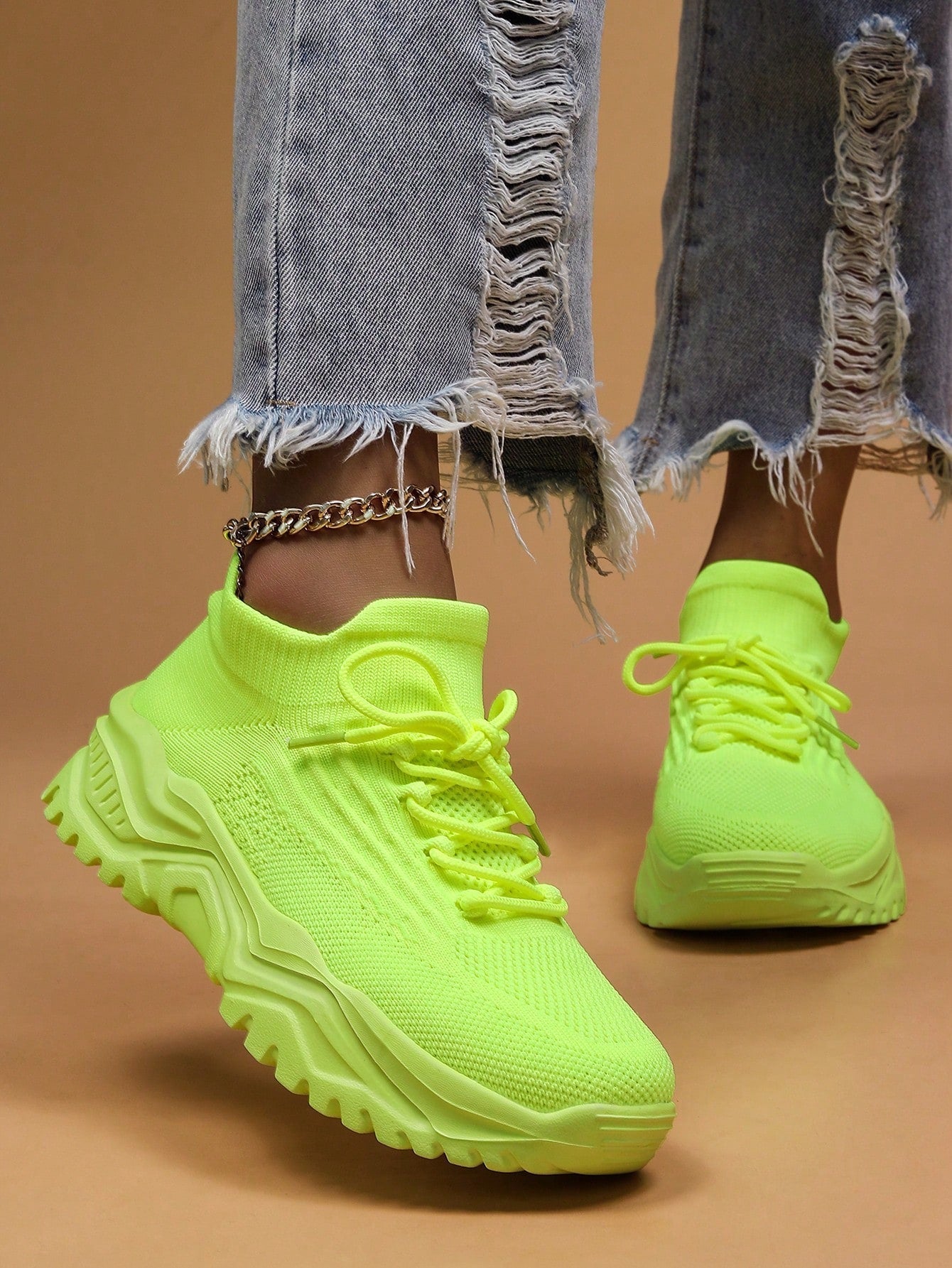 Women's Minimalist Thick Sole Orthopedic Shoes Lace-Up Platform Round Toe Casual Sport – White - Lolly 