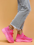 Women's Minimalist Thick Sole Orthopedic Shoes Lace-Up Platform Round Toe Casual Sport – White - Lolly 