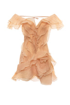 Women's Off-Shoulder Ruffled V-Neck Mini Dress Formal Party  Bridal Shower Date Night Vacation – Jazlyn - Lolly 
