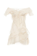 Women's Off-Shoulder Ruffled V-Neck Mini Dress Formal Party  Bridal Shower Date Night Vacation – Jazlyn - Lolly 