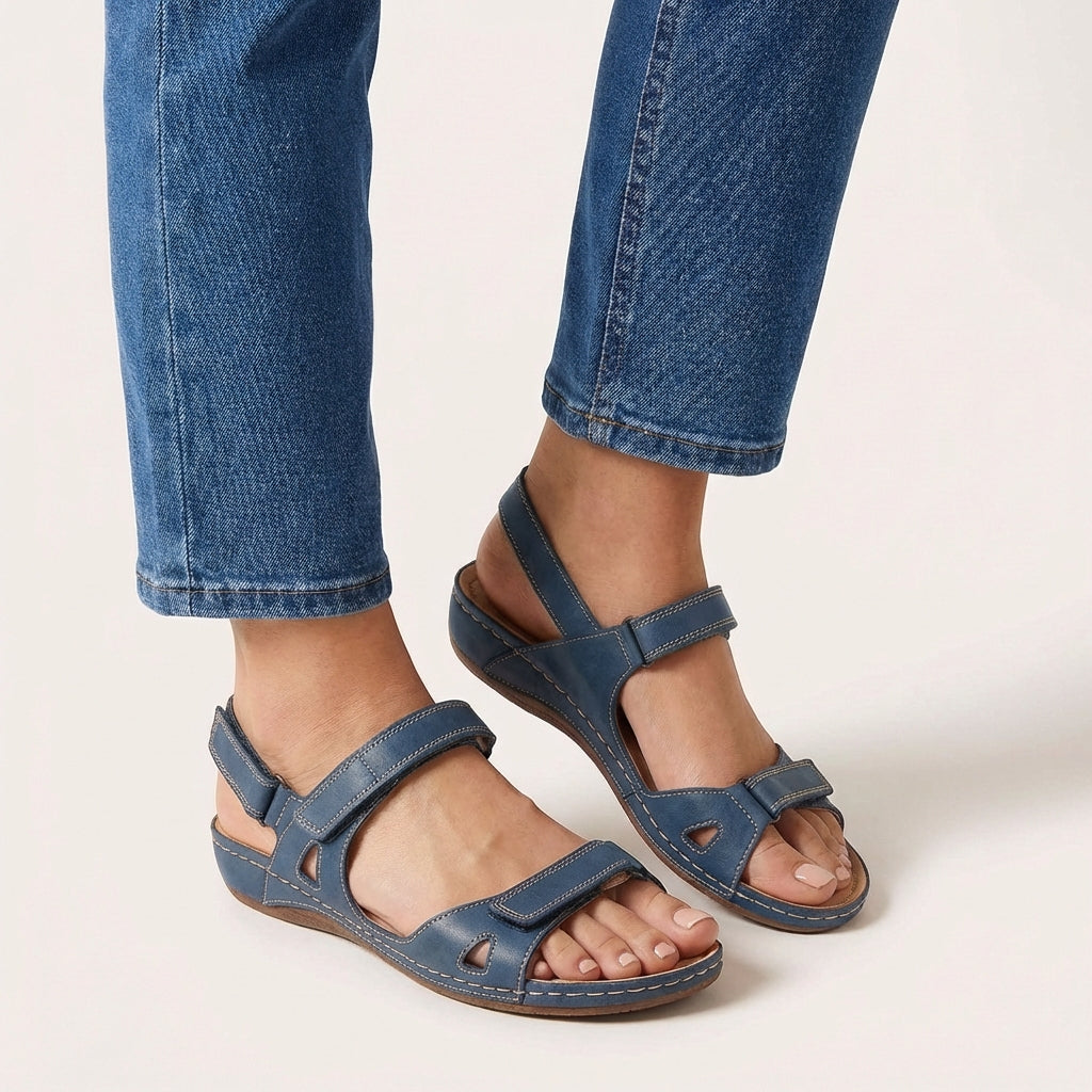 Women's Orthopedic Adjustable Strap Comfort Sandals Wedge Support Casual Summer Sandals – Ruby - Lolly 