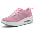 Women's Orthopedic Air Bubble Sneakers Mesh Lace-Up Cushioned Platform Casual Everyday Shoes - Lolly 