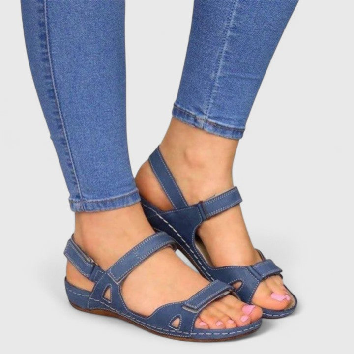 Women's Orthopedic Ankle Strap Sandals Adjustable Comfort Fit Open Toe Summer Casual Travel – Lauren - Lolly 