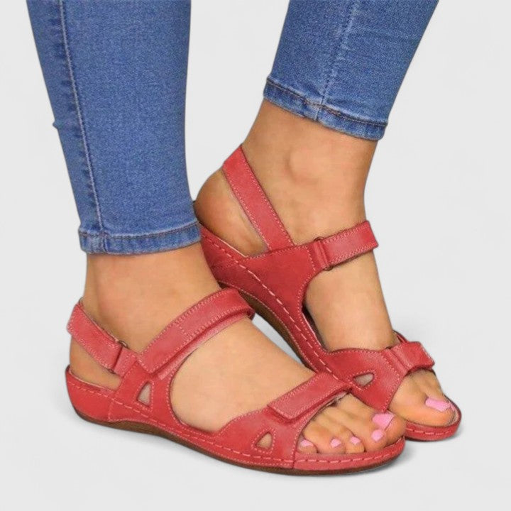 Women's Orthopedic Ankle Strap Sandals Adjustable Comfort Fit Open Toe Summer Casual Travel – Lauren - Lolly 