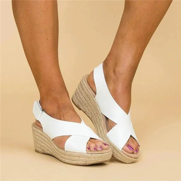 Women's Orthopedic Cushioned Sandals Contoured Footbed Wedge Breathable Casual Summer – Neve - Lolly 