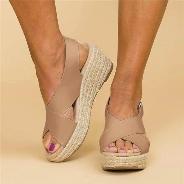 Women's Orthopedic Cushioned Sandals Contoured Footbed Wedge Breathable Casual Summer – Neve - Lolly 