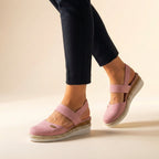 Women's Orthopedic Espadrille Platform Sandals Comfort Fit Elevated Sole Casual Summer Vacation – Hannah - Lolly 