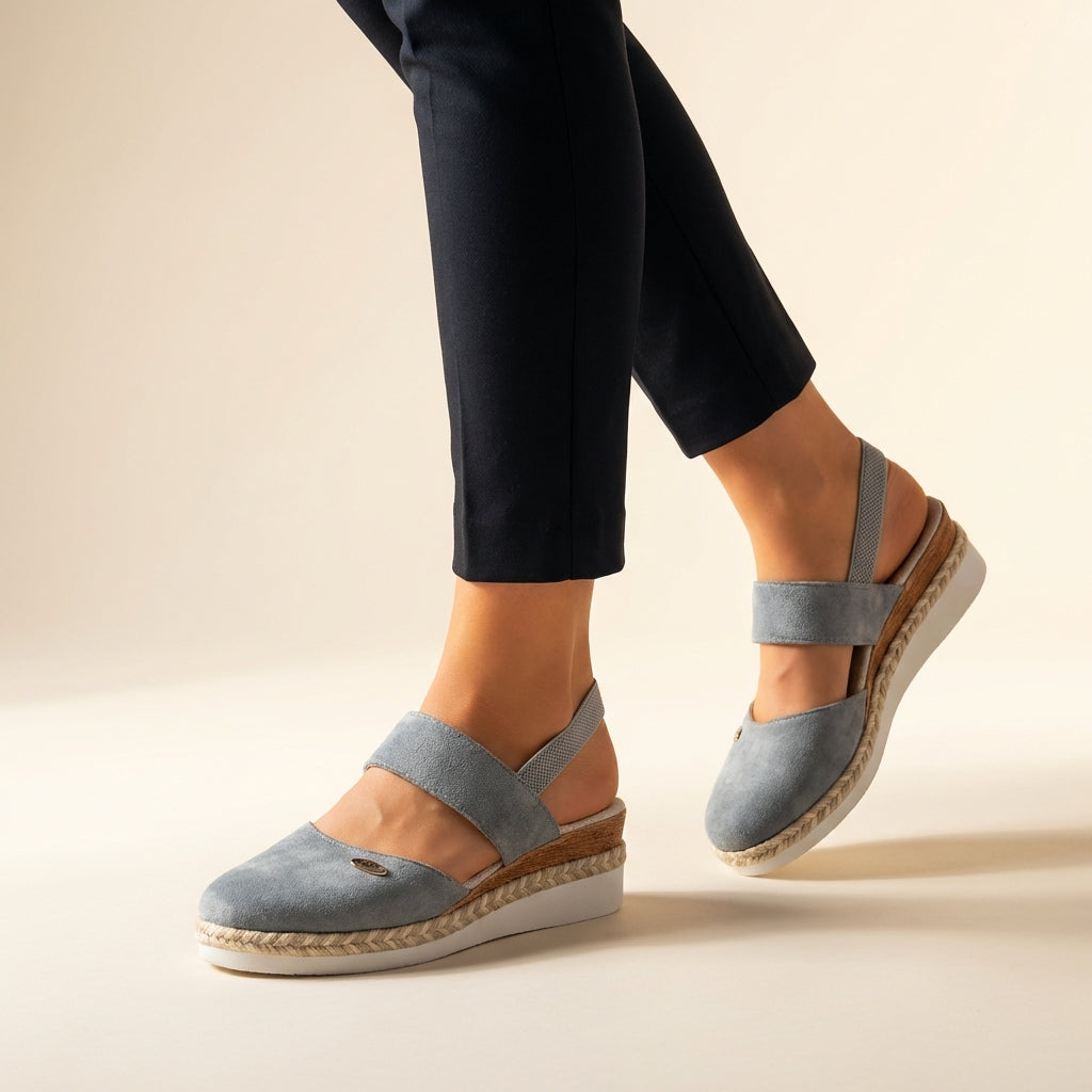 Women's Orthopedic Espadrille Platform Sandals Comfort Fit Elevated Sole Casual Summer Vacation – Hannah - Lolly 