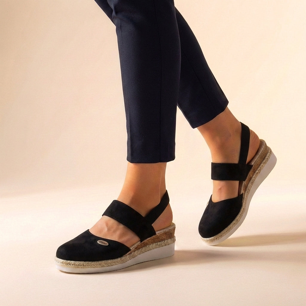 Women's Orthopedic Espadrille Platform Sandals Comfort Fit Elevated Sole Casual Summer Vacation – Hannah - Lolly 