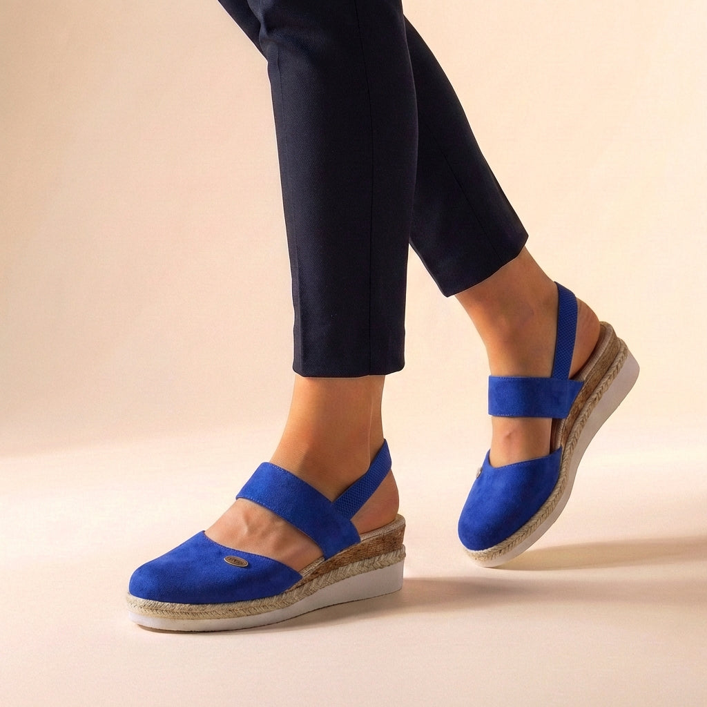 Women's Orthopedic Espadrille Platform Sandals Comfort Fit Elevated Sole Casual Summer Vacation – Hannah - Lolly 