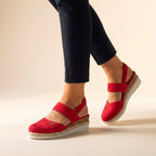 Women's Orthopedic Espadrille Platform Sandals Comfort Fit Elevated Sole Casual Summer Vacation – Hannah - Lolly 