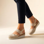 Women's Orthopedic Espadrille Platform Sandals Comfort Fit Elevated Sole Casual Summer Vacation – Hannah - Lolly 