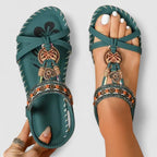 Women's Orthopedic Flat Sandals Stability Sole Heel Cap Smart Toe Box All-Day Comfort – Maryna - Lolly 