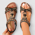 Women's Orthopedic Flat Sandals Stability Sole Heel Cap Smart Toe Box All-Day Comfort – Maryna - Lolly 