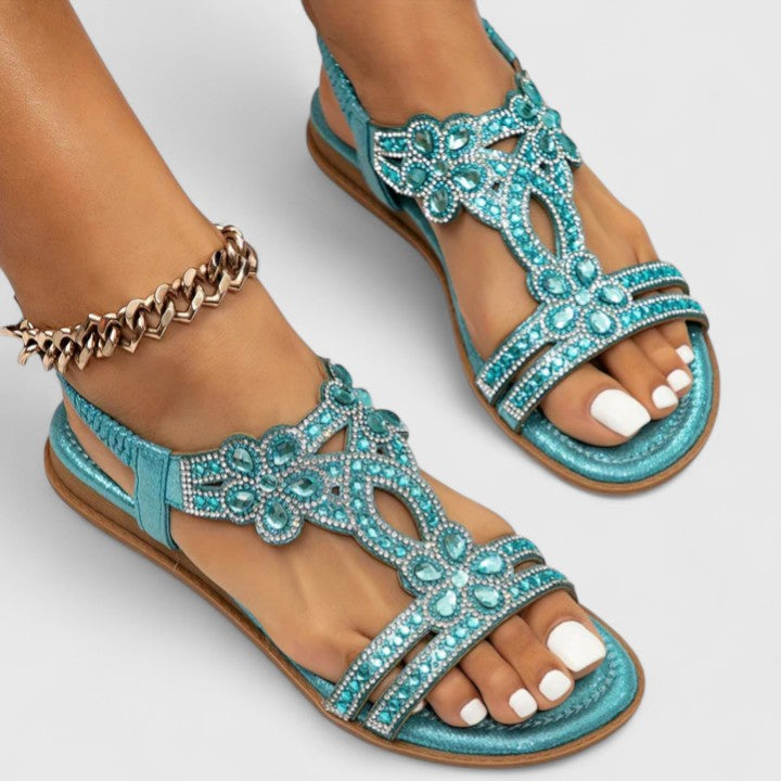 Women's Orthopedic Flat Sandals Stability Sole Pressure Relief Anti-Fatigue Elegant – Khalessi - Lolly 