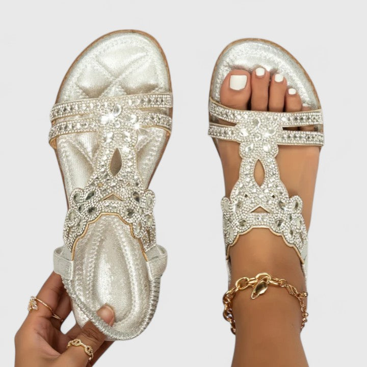 Women's Orthopedic Flat Sandals Stability Sole Pressure Relief Anti-Fatigue Elegant – Khalessi - Lolly 