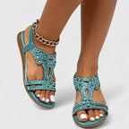 Women's Orthopedic Flat Sandals Stability Sole Pressure Relief Anti-Fatigue Elegant – Khalessi - Lolly 