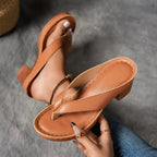 Women's Orthopedic Heeled Slippers Open Toe Ankle Strap Cushioned Support Casual Elegant – Marilyn - Lolly 