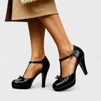 Women's Orthopedic Heels Padded Insole Solid Heel Natural Posture Modern Elegant – Oriah - Lolly 
