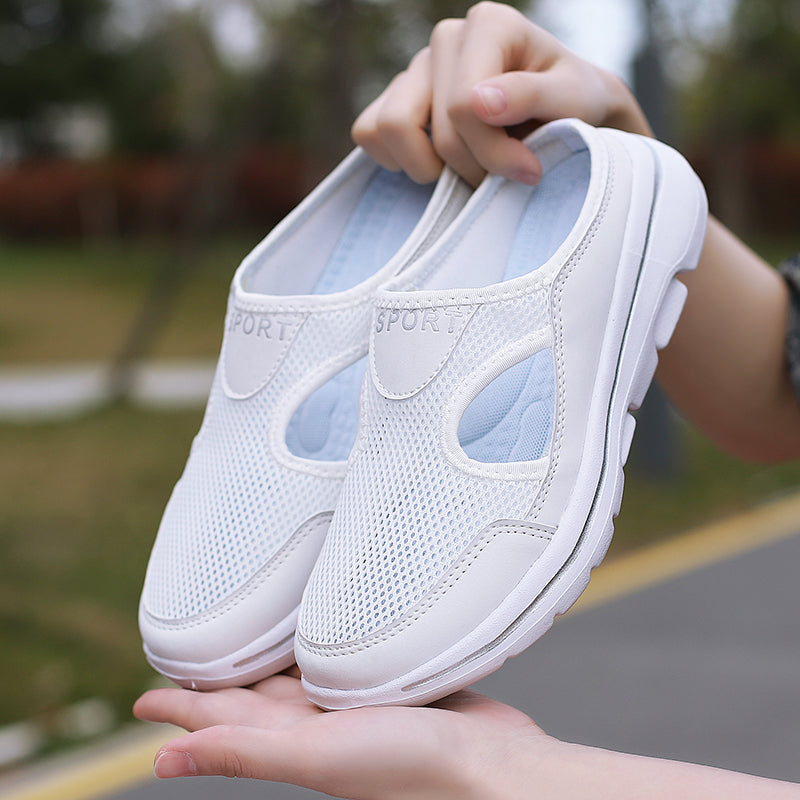 Women's Orthopedic Mesh Slippers Breathable Cushioned Sole Slip-On Casual Summer Walking Comfort - Lolly 
