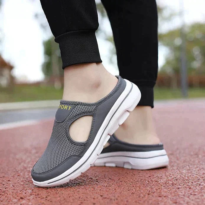 Women's Orthopedic Mesh Slippers Breathable Cushioned Sole Slip-On Casual Summer Walking Comfort - Lolly 