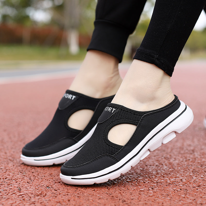 Women's Orthopedic Mesh Slippers Breathable Cushioned Sole Slip-On Casual Summer Walking Comfort - Lolly 