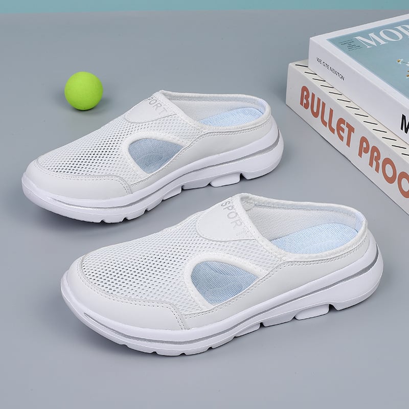 Women's Orthopedic Mesh Slippers Breathable Cushioned Sole Slip-On Casual Summer Walking Comfort - Lolly 