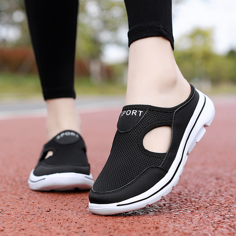 Women's Orthopedic Mesh Slippers Breathable Cushioned Sole Slip-On Casual Summer Walking Comfort - Lolly 