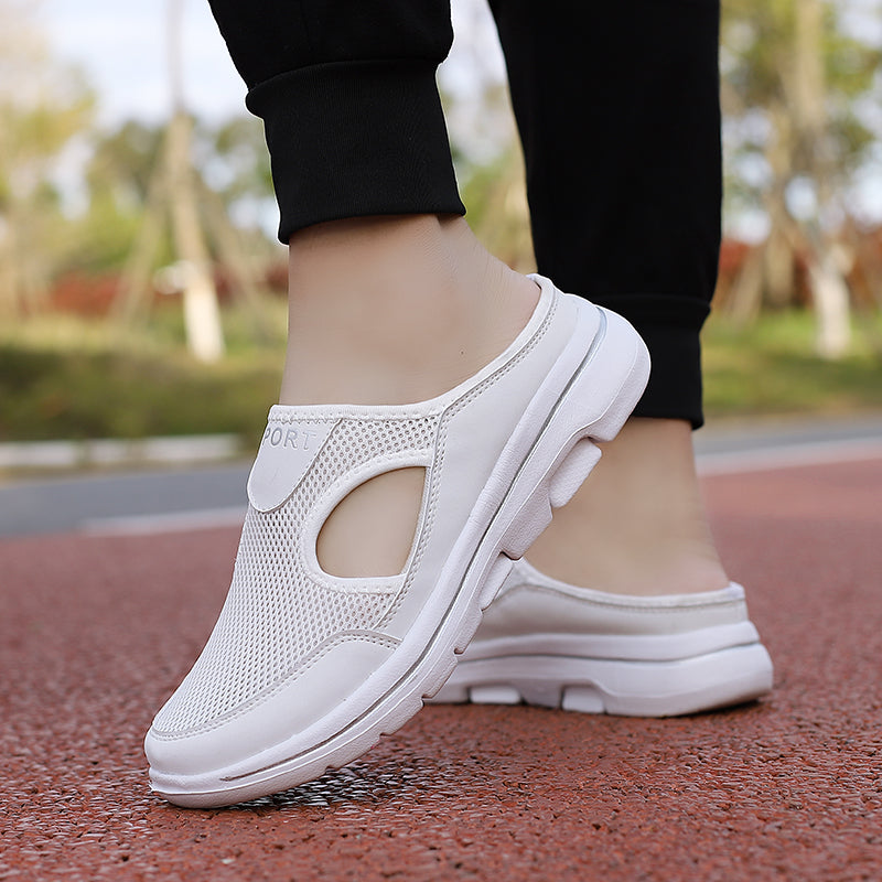 Women's Orthopedic Mesh Slippers Breathable Cushioned Sole Slip-On Casual Summer Walking Comfort - Lolly 