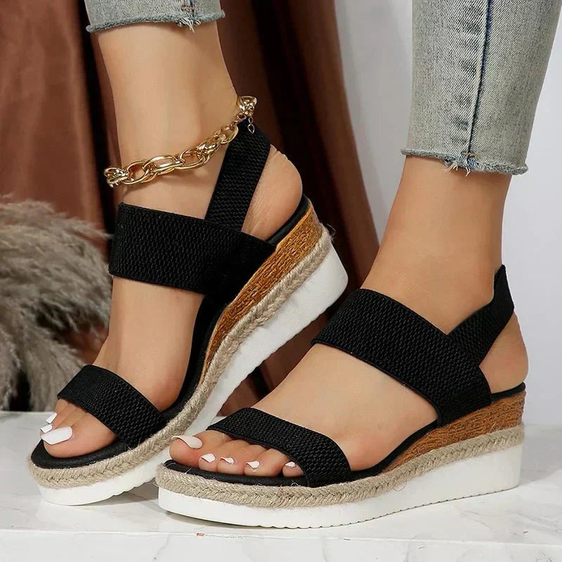 Women's Orthopedic Platform Sandals Lightweight Breathable Sporty Minimalist Casual – Melyora - Lolly 