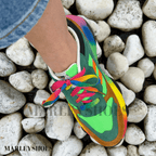 Women's Orthopedic Rainbow Chunky Sneakers Colorful Lace-Up Arch Support Casual Everyday Shoes – Marley - Lolly 