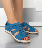 Women's Orthopedic Sandals Adjustable Strap Open Toe Cushioned Sole Comfortable Summer Walking - Lolly 