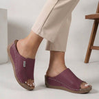 Women's Orthopedic Slip-On Wedge Comfort Slippers Open Toe Casual Summer – Madison - Lolly 