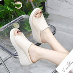 Women's Orthopedic Slip-On Wedge Sandals Cross Strap Open Toe Cushioned Arch Support Casual Summer Beach Everyday Comfortable Walking – Eliza - Lolly 