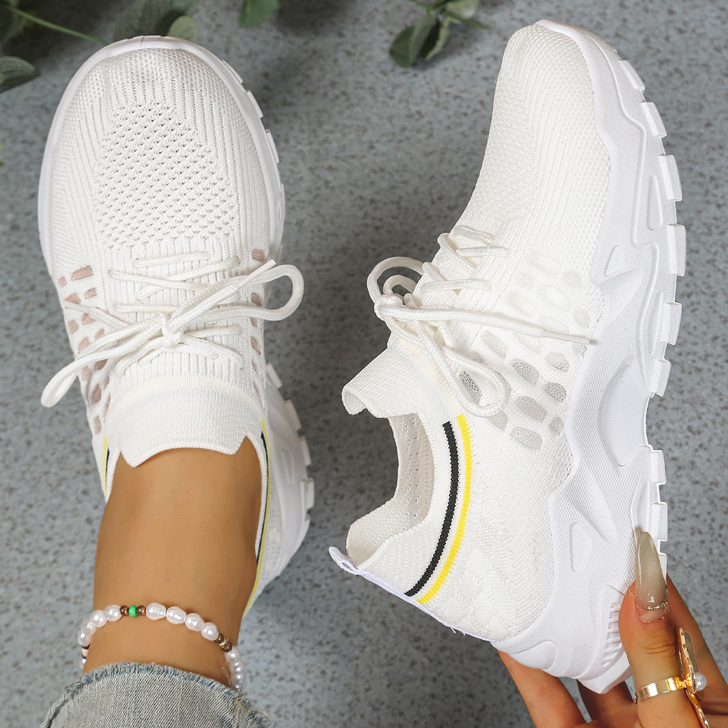 Women's Orthopedic Sneakers Wide Toe Box Arch Support Foot Pain Relief Chunky – Maica - Lolly 