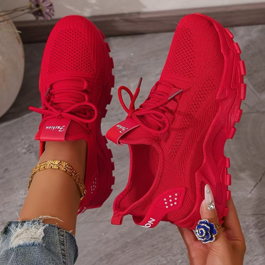 Women's Orthopedic Sneakers Wide Toe Box Arch Support Foot Pain Relief Chunky – Maica - Lolly 
