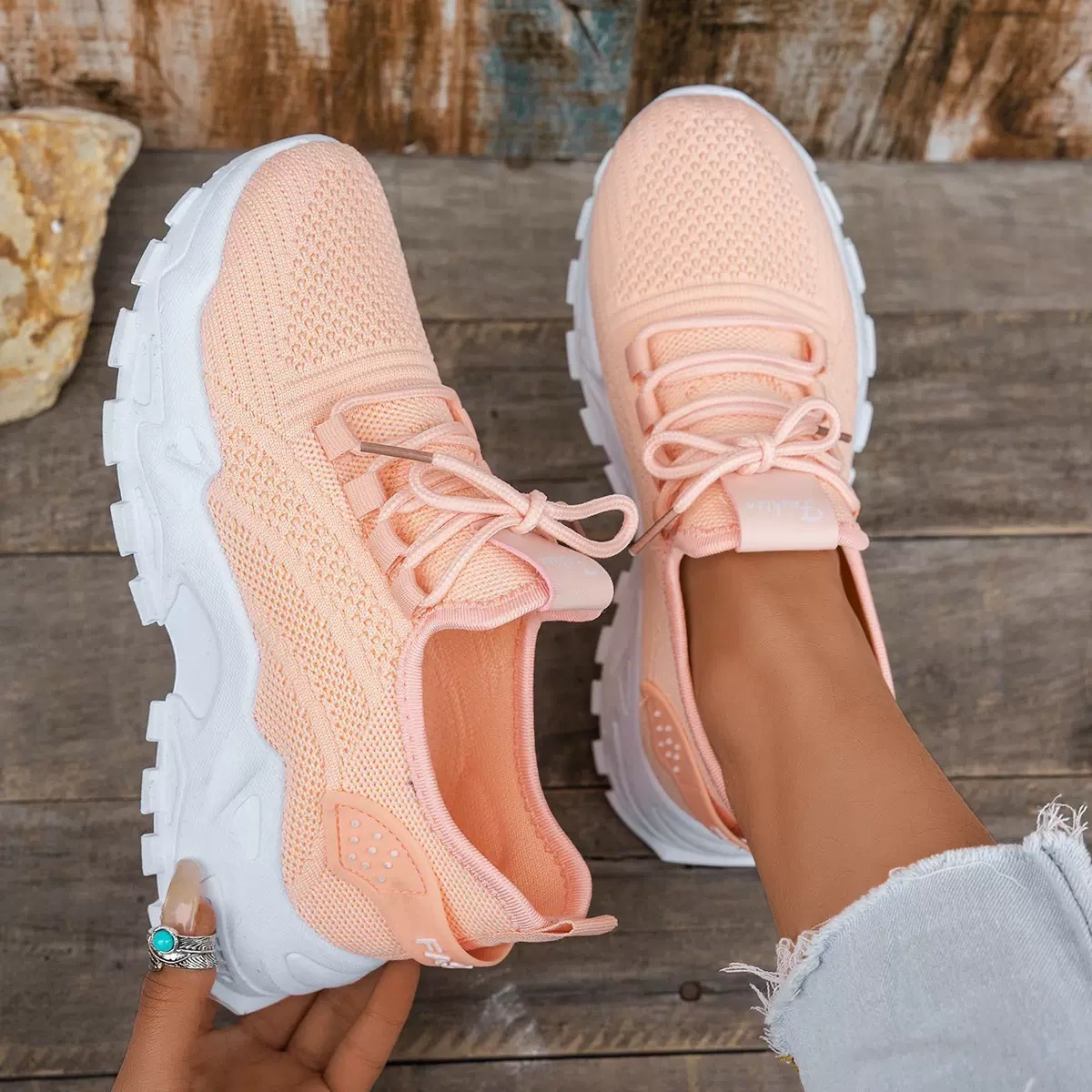 Women's Orthopedic Sneakers Wide Toe Box Arch Support Foot Pain Relief Chunky – Maica - Lolly 