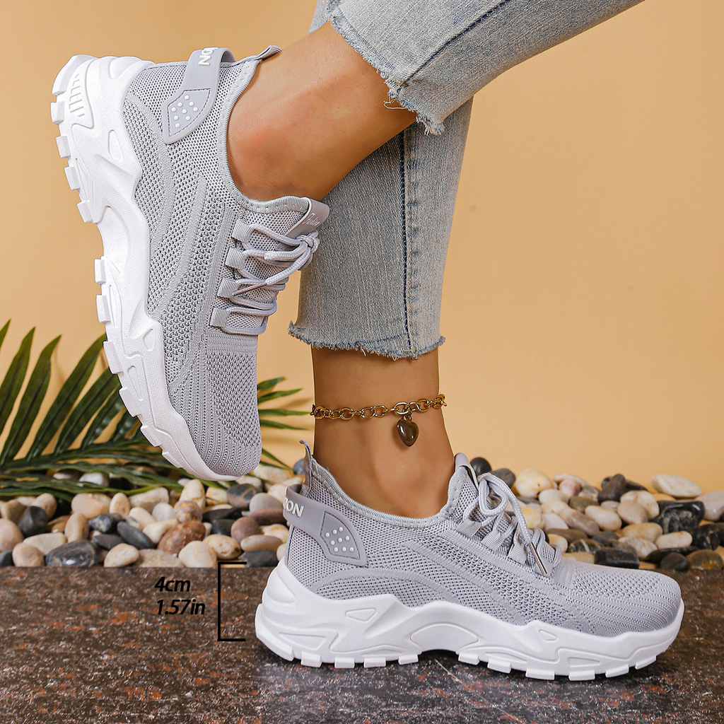 Women's Orthopedic Sneakers Wide Toe Box Arch Support Foot Pain Relief Chunky – Maica - Lolly 